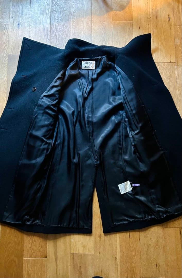 【美品】 Acne Studios ファネルネック コート　ブラック