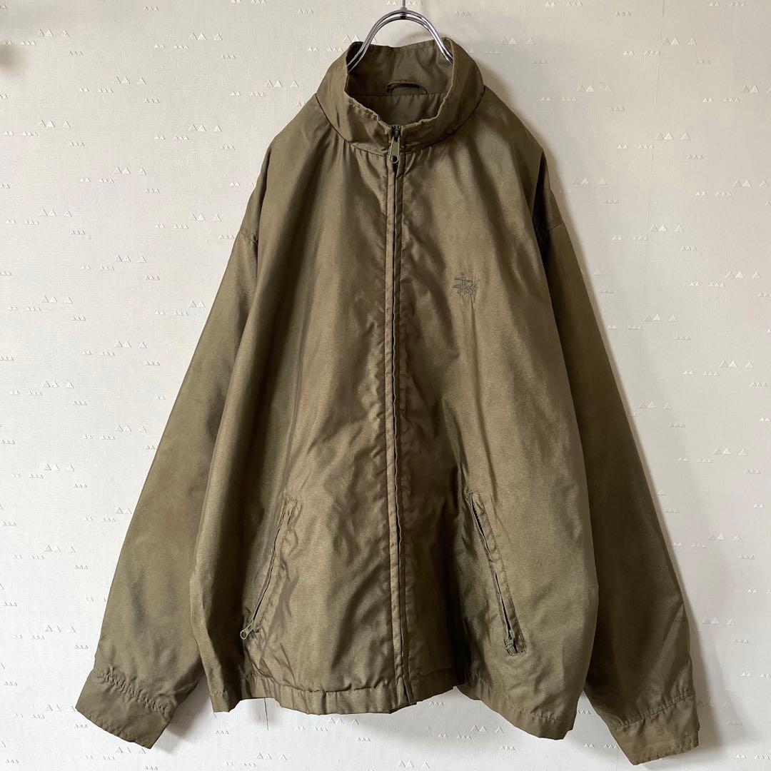 古着 90's オールド ステューシー ナイロンジャケット オリーブ コヨーテ