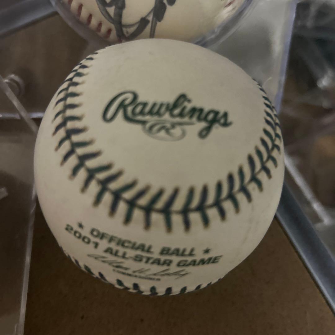 イチロー直筆サインボール3球、２００１ＭＬＢオールスターオフィシャルボール