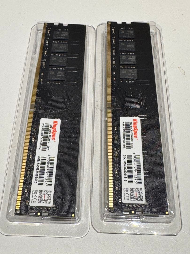 A*u様 KingSpec 32GB 16GB×2枚 DDR4 メモリー