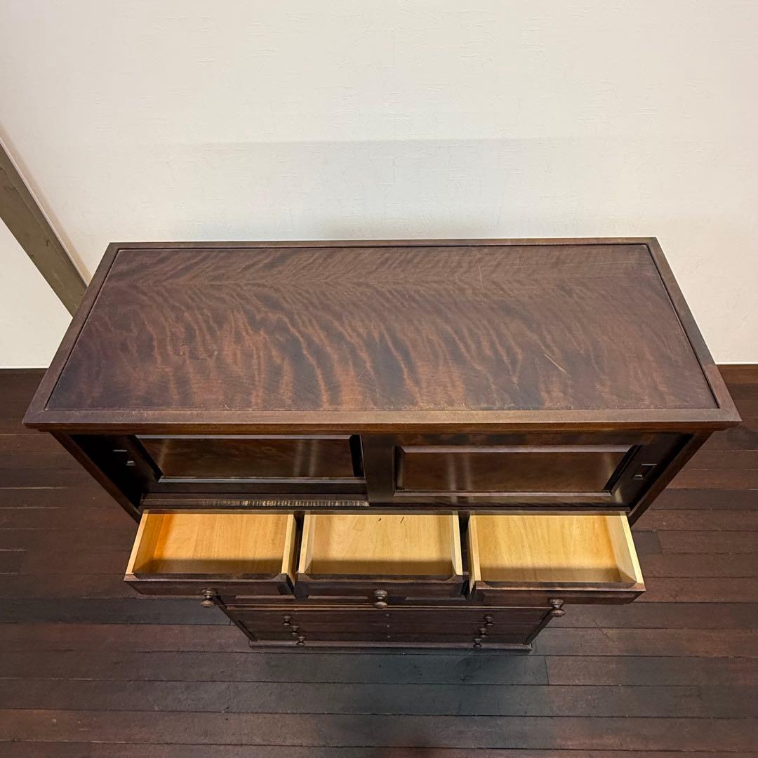 H110K70 北海道民芸家具 和箪笥 鍵付き 樺材 無垢材