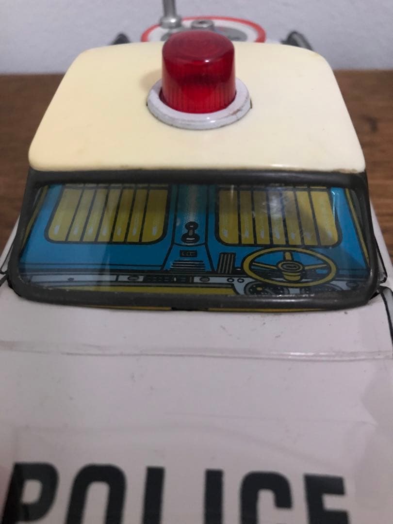 1970's 日本製 POLICE CAR 玩具 ブリキ パトカー 箱付き ST
