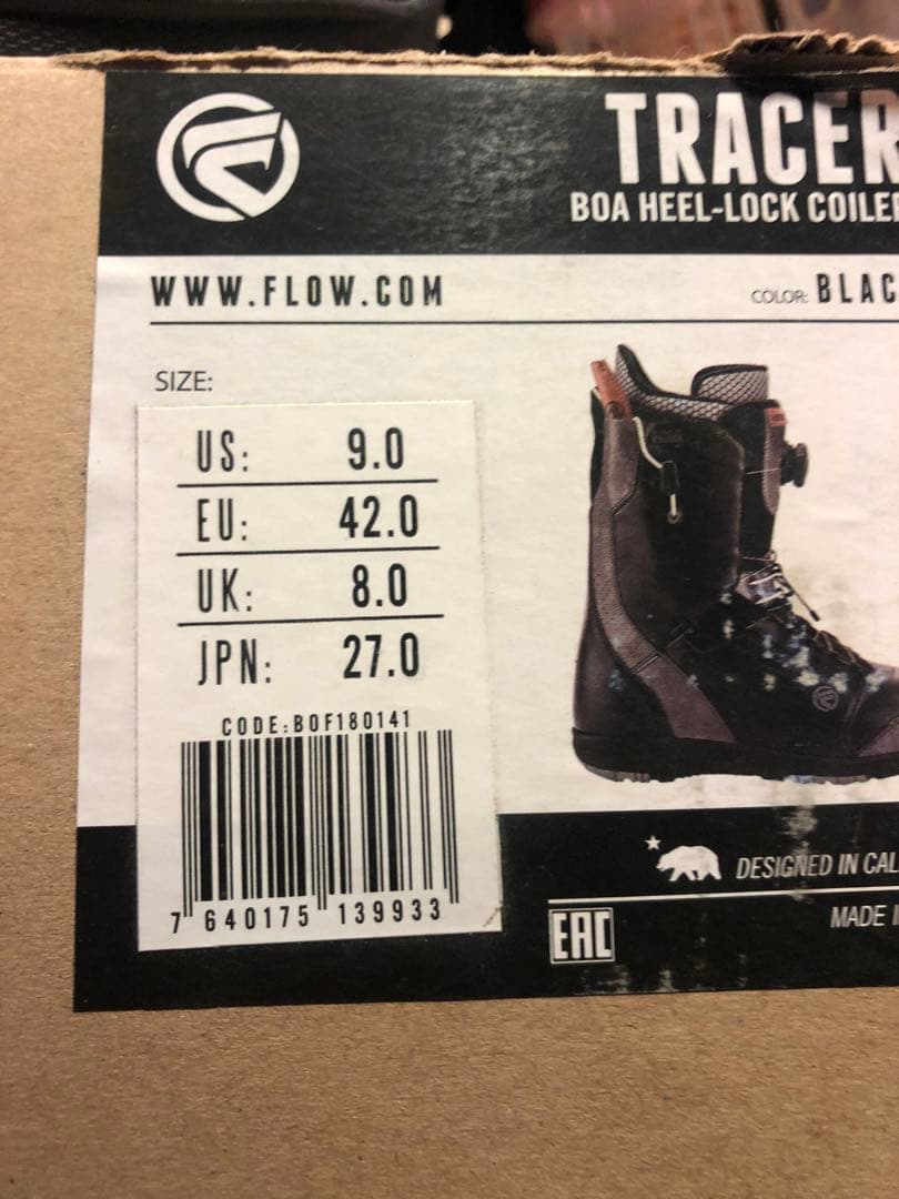 FLOW TRACER BOAHEELLOCK ２７cm BLACK