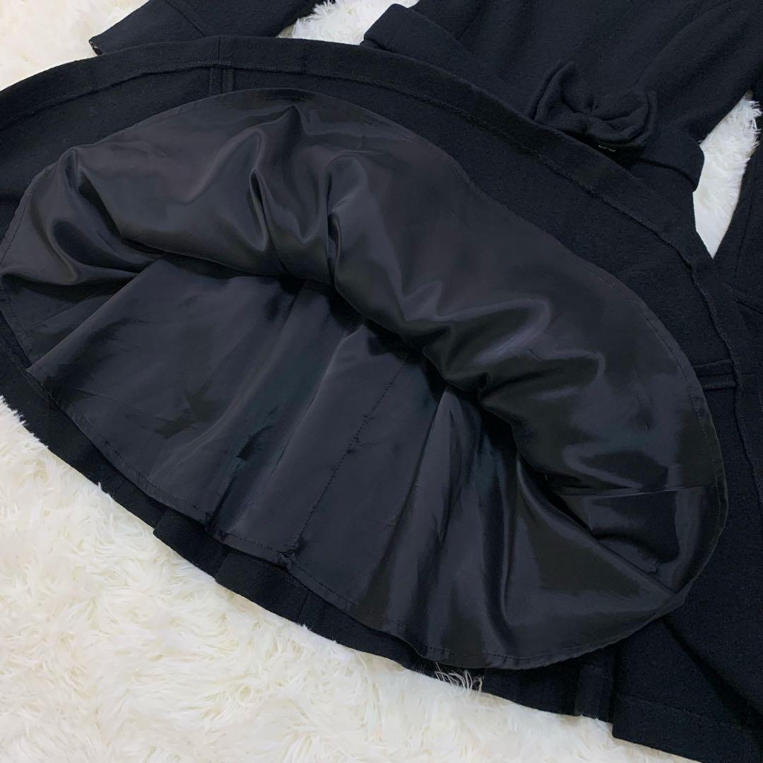 バーバリーブルーレーベル ウール フレア ワンピース リボンベルト ノバチェック