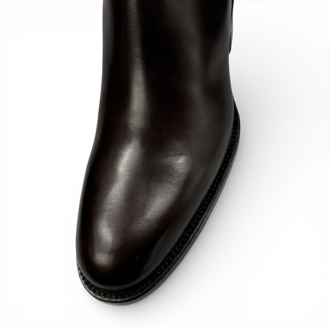 新品級 サルトル ジョッキーブーツ ロングブーツ 36 23cm こげ茶