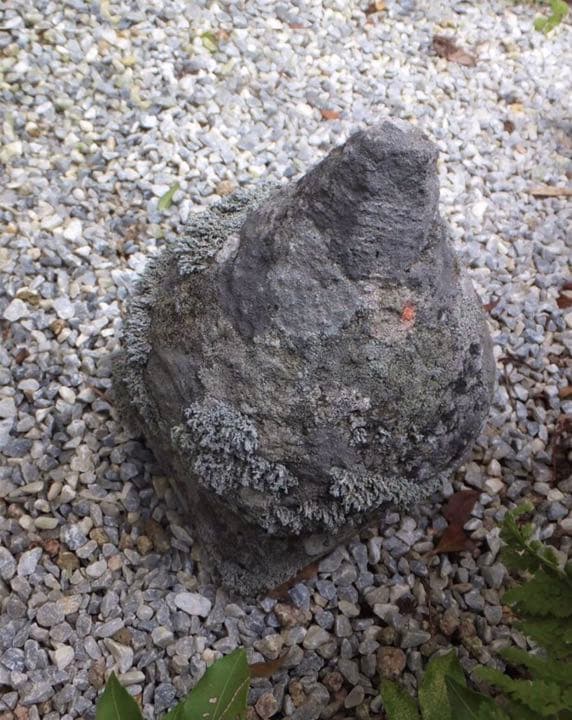 【苔むした古い宝珠・関守石・オブジェ】庭石箱庭苔鉢造園ガーデニングオーナメント