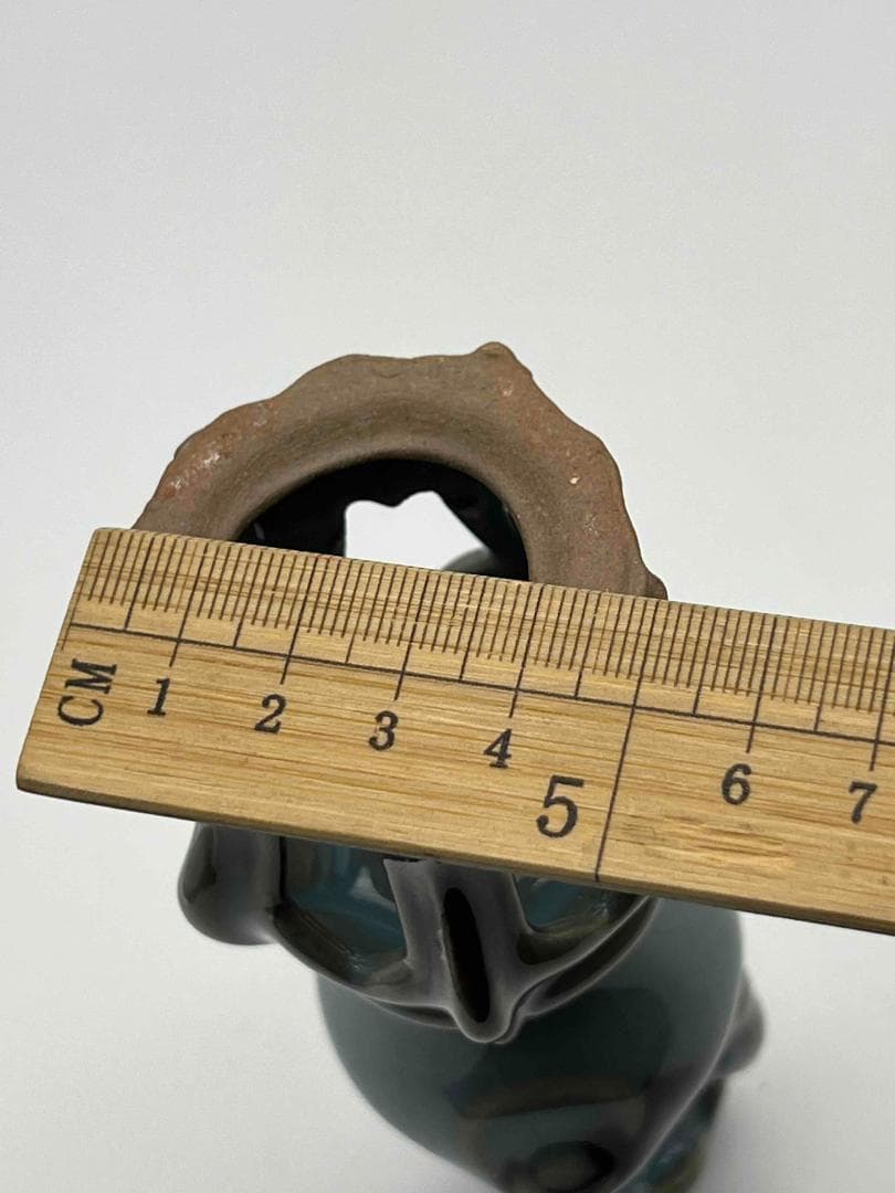 元時代 鈞窯 澱青釉紫斑花瓶型高台香炉 窯変釉　辰砂　名品珍品(D-47)