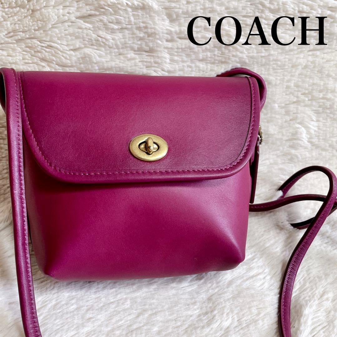 極美品 COACH コーチ 百貨店限定モデル ターンロック ショルダーバッグ