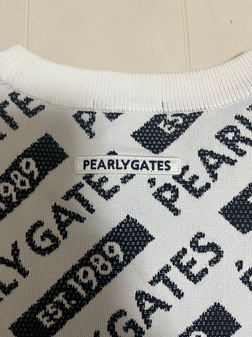 ⭐︎お値下げ⭐︎即完売モデル！パーリーゲイツ 総柄ロゴ セーター サイズ4