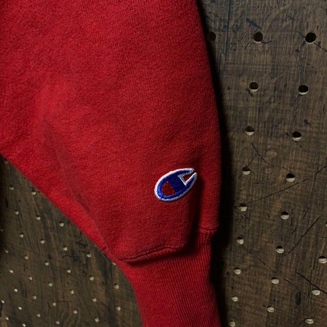 90s USA製 Champion リバースウィーブ スウェット　赤　dh56