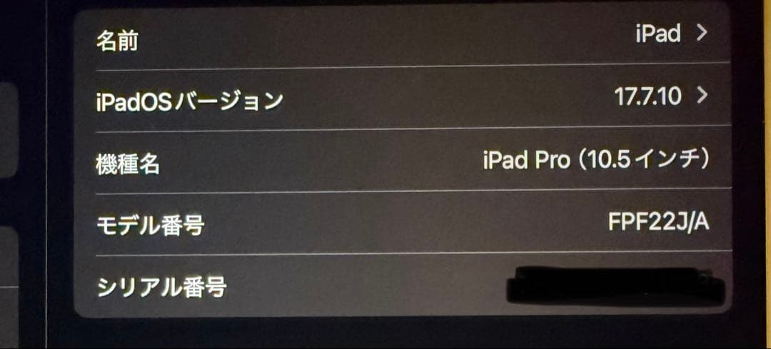 iPad pro 10.5 256GB Wi-Fiモデル