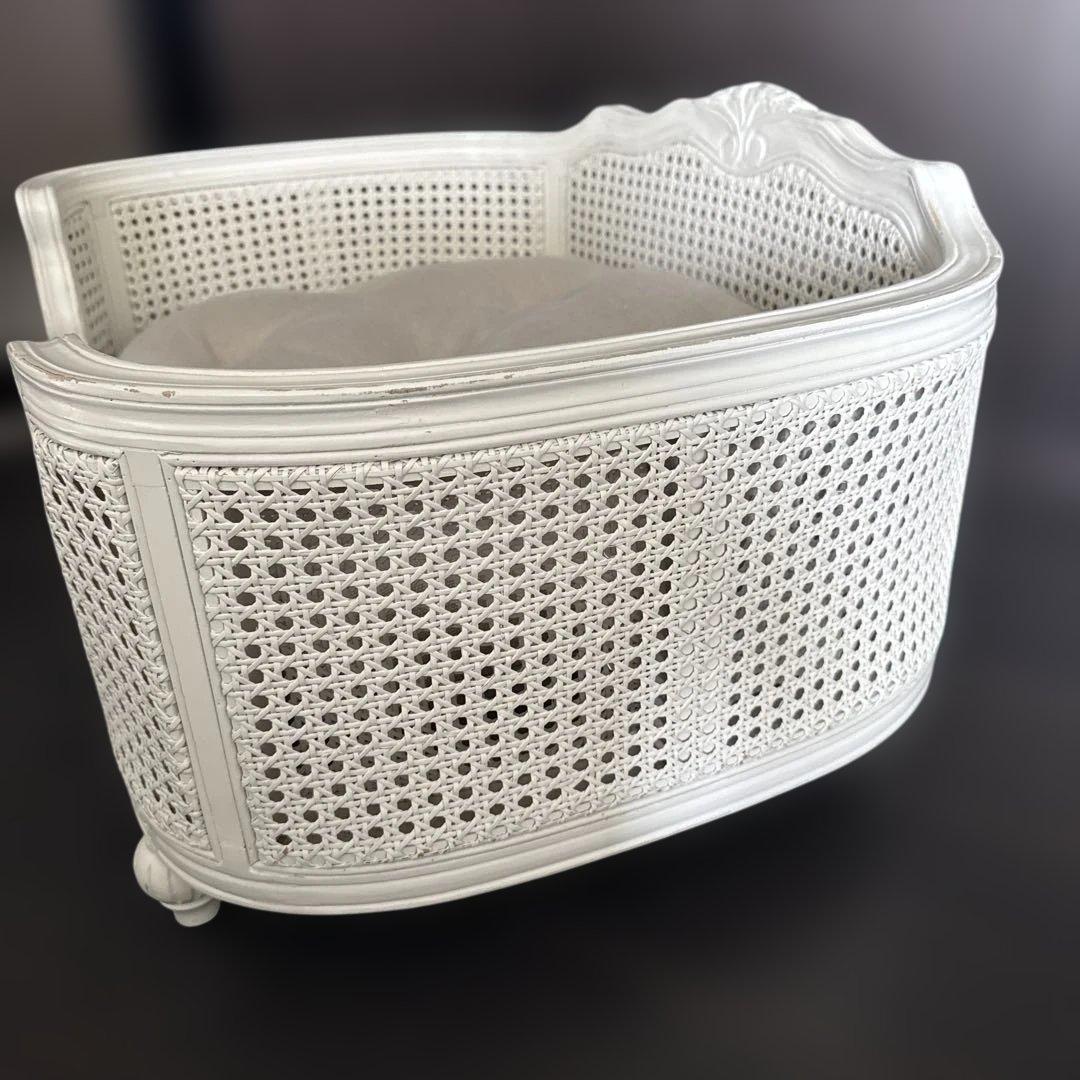 LORD LOU ペットベッドArthurケーン編み　リネンエクリュ