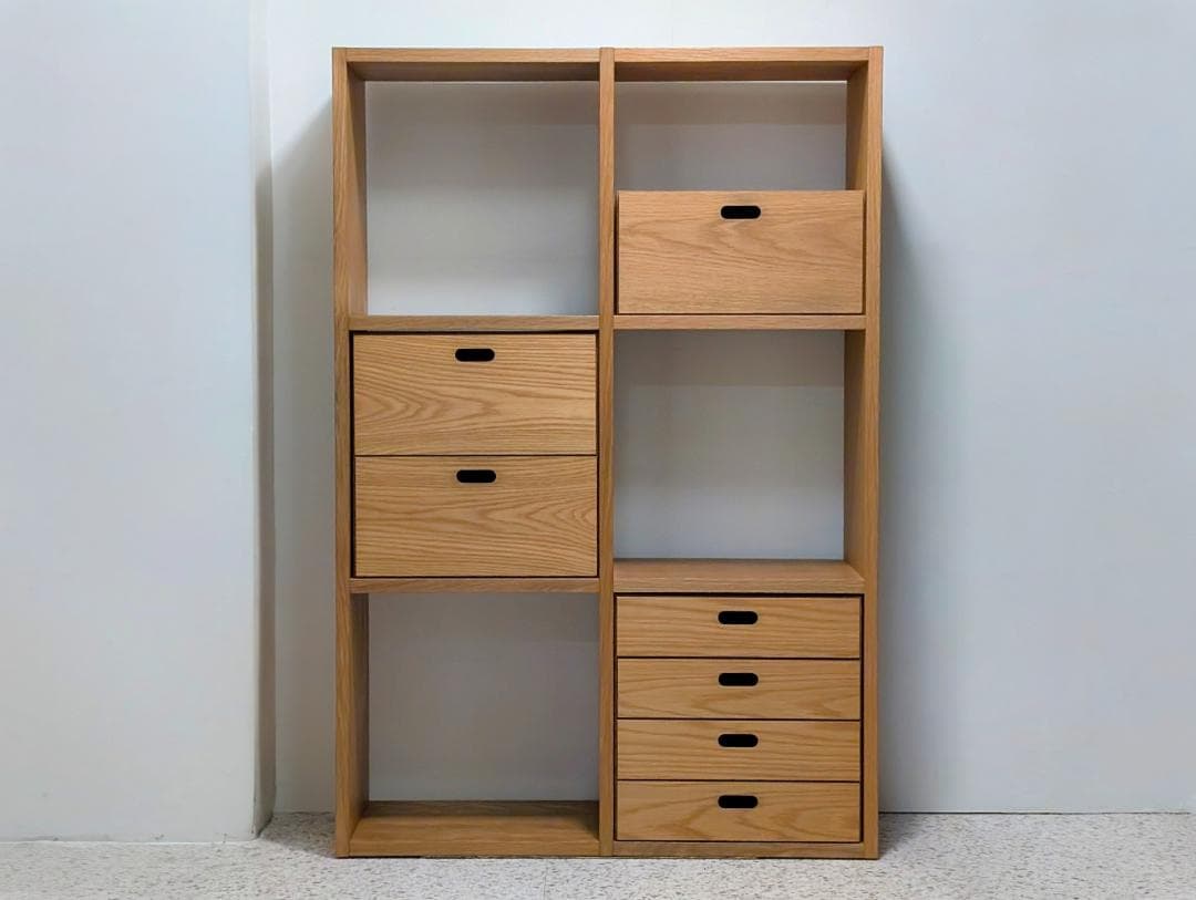 USED MUJI 無印 スタッキングシェルフ 3段×2列 オーク ※引出し別売