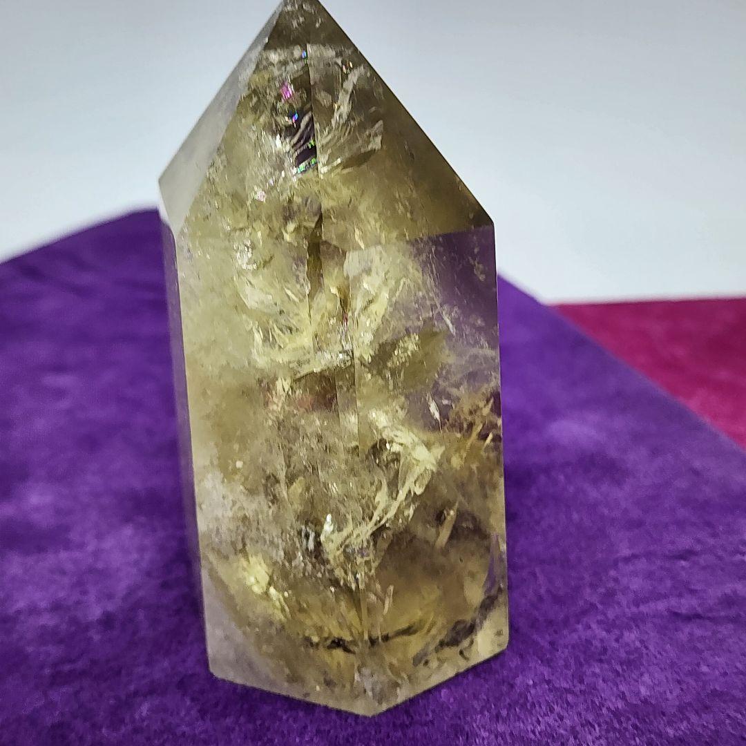 天然シトリン 黄金の輝き＆レインボー 商売繁盛・金運アップ