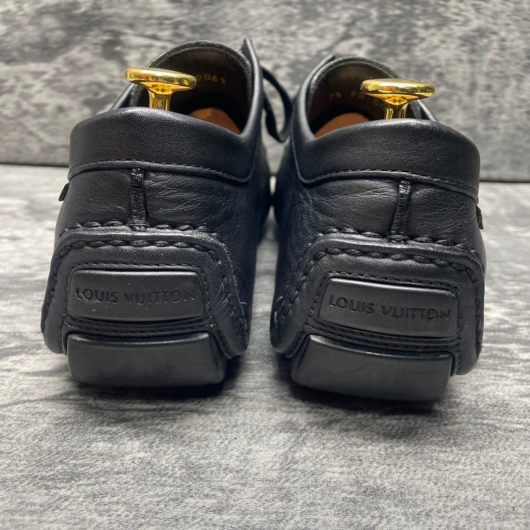 ルイヴィトン ドライビングレザーシューズ モカシンブラック