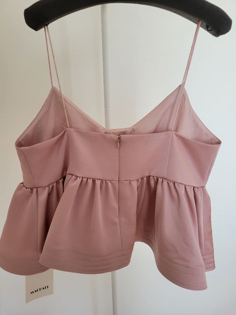 machatt マチャット　サテンフレアキャミソール　ピンク
