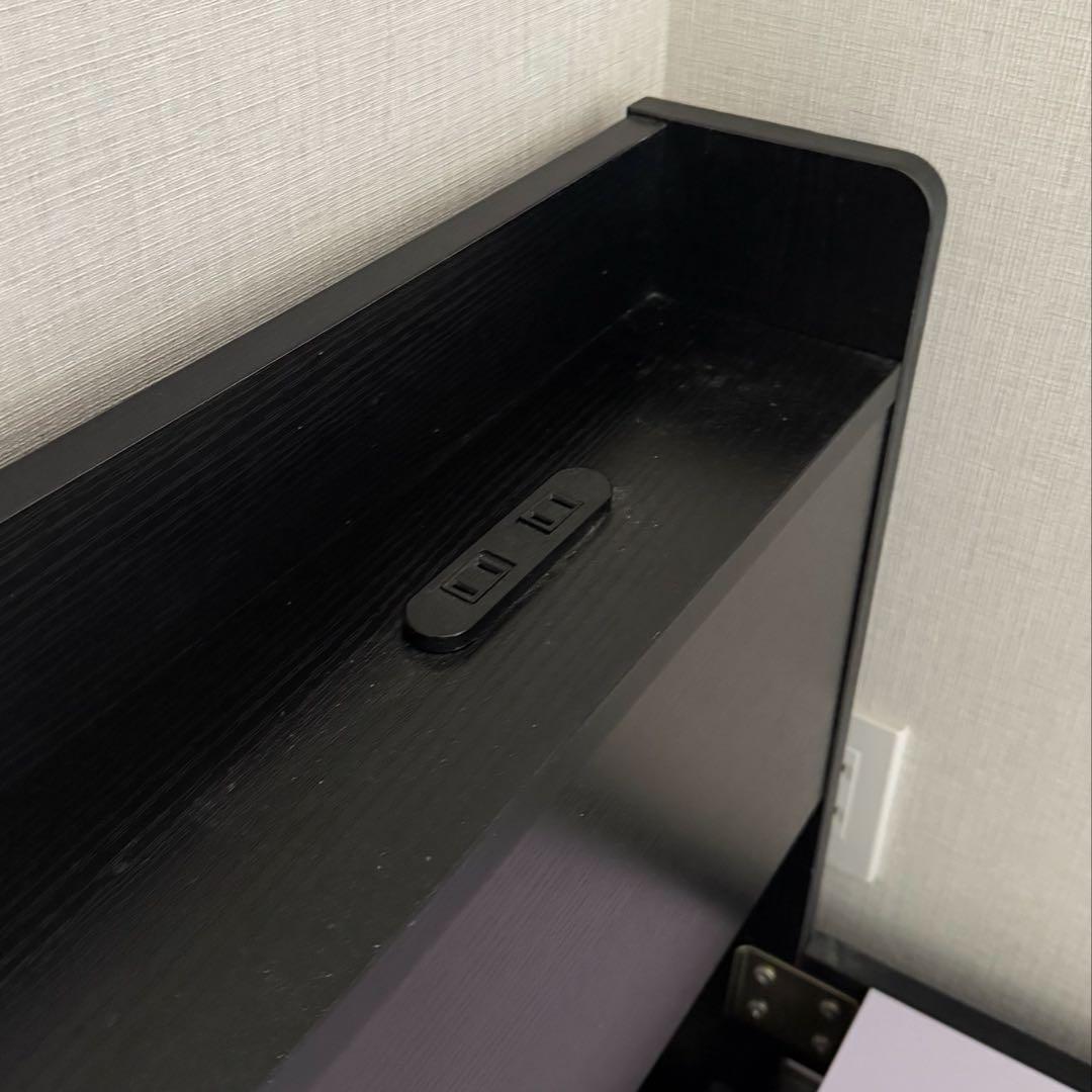 【引取り限定】セミダブルベッドフレーム/ブラウン（解体済）