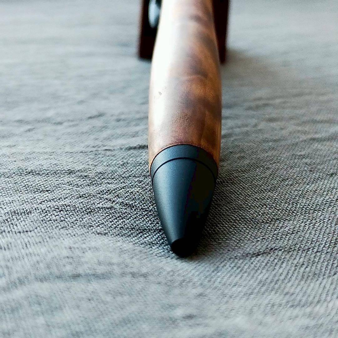 日光杉瘤　虎杢　ハンドメイド　木軸ボールペン　G2　天然木　ブラック