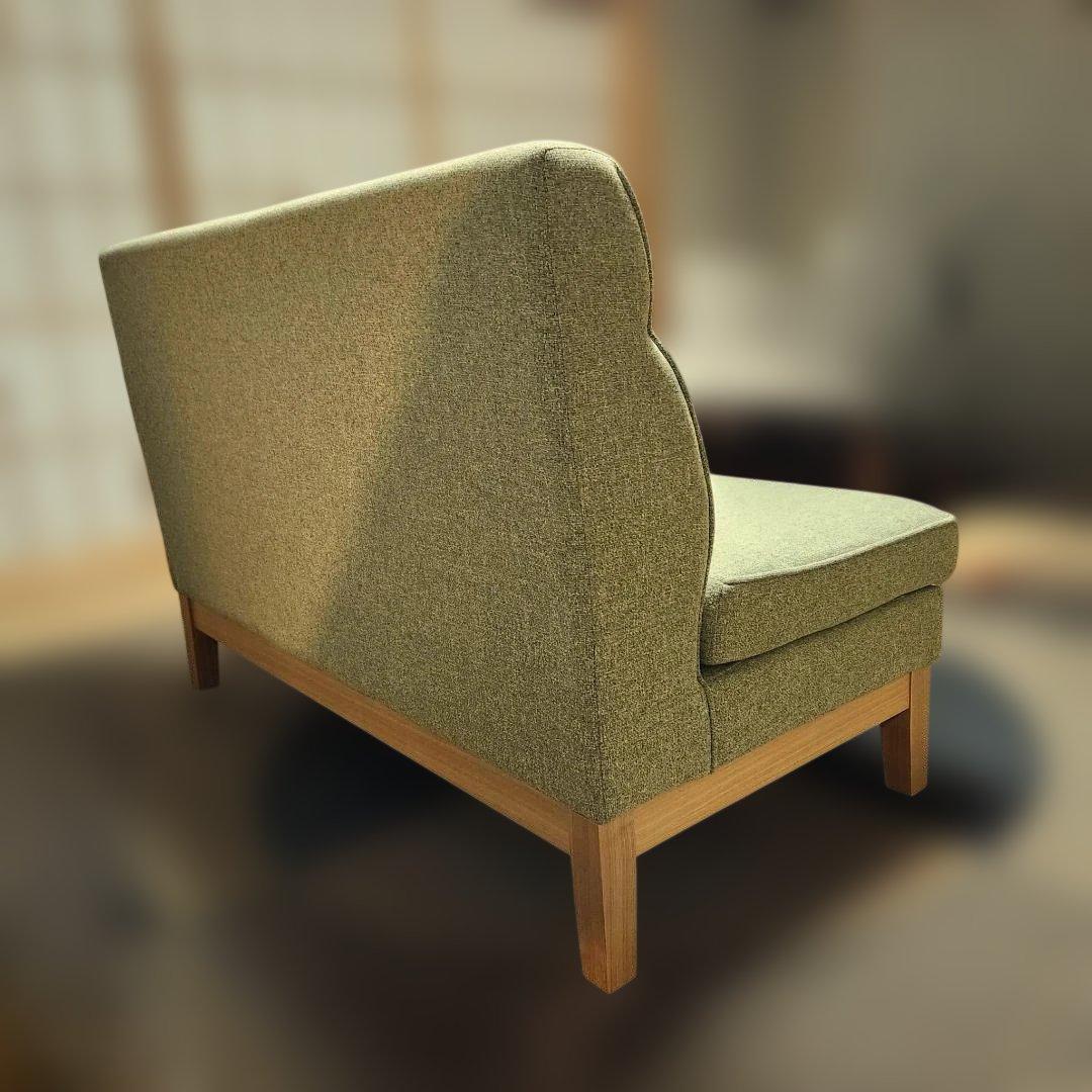 愛知県直接受け取り　ニトリ 2Pソファ モスグリーン ナチュラル ファブリック