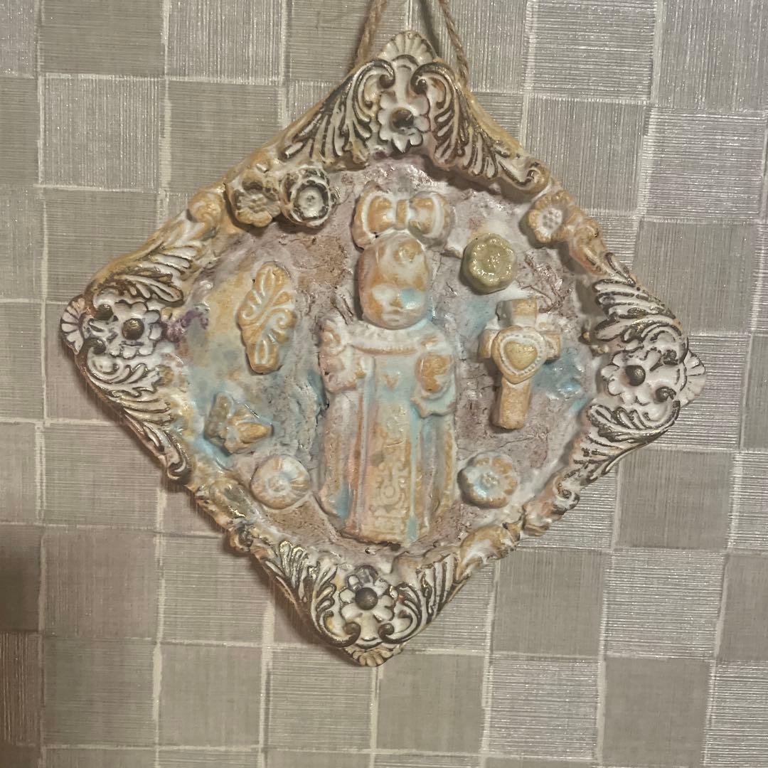 鷹塀三奈　陶板　壁掛け　イエス　幼子