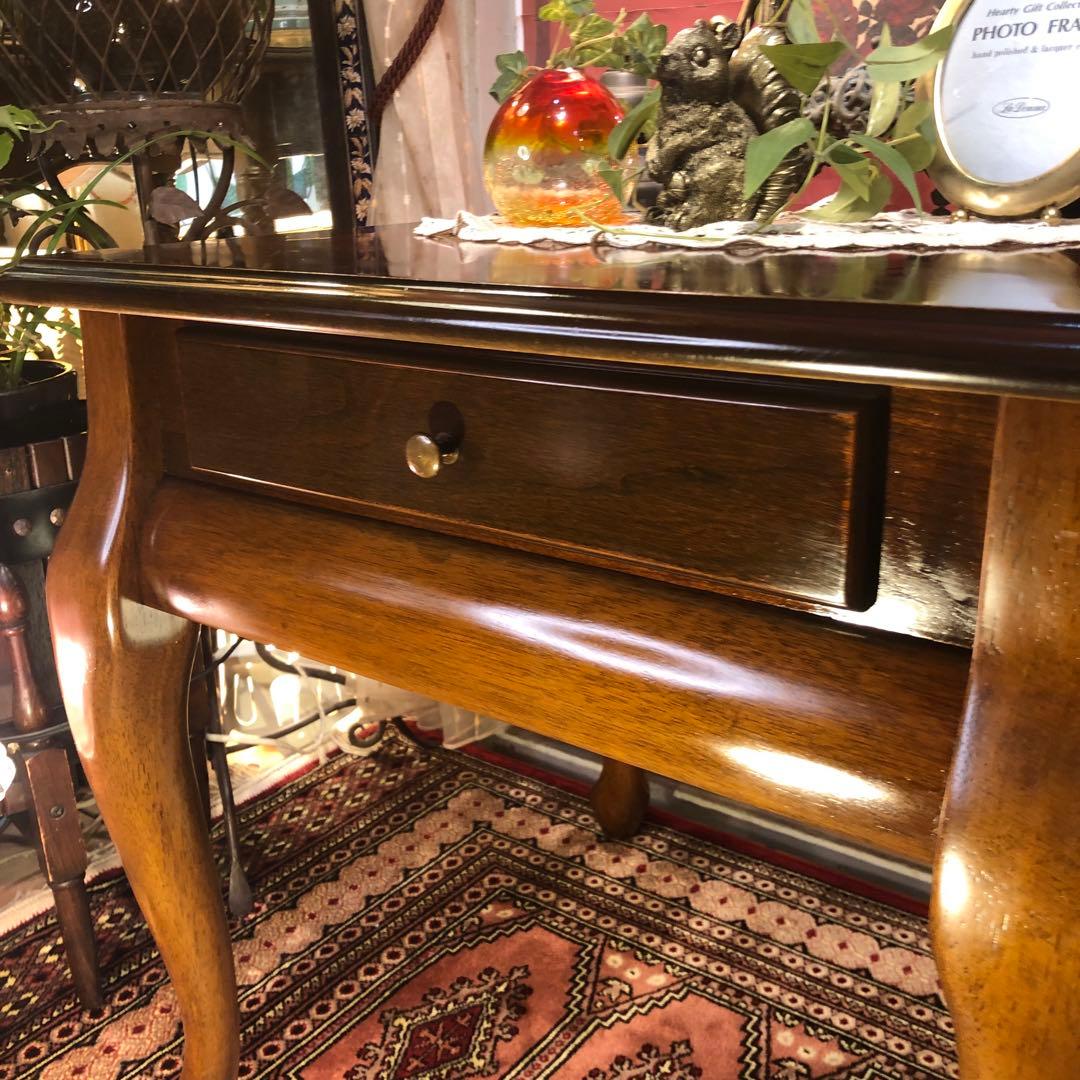Sale 猫脚　クラシック　コンパクト　アンティーク　テーブル　引き出し付き