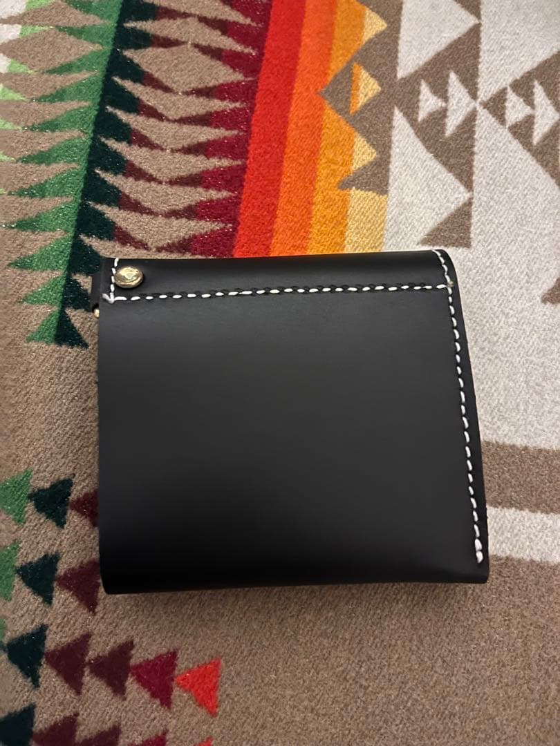 新品箱付き　キャプテンフィン　牛革　折り畳み財布　ウォレット　ブラック