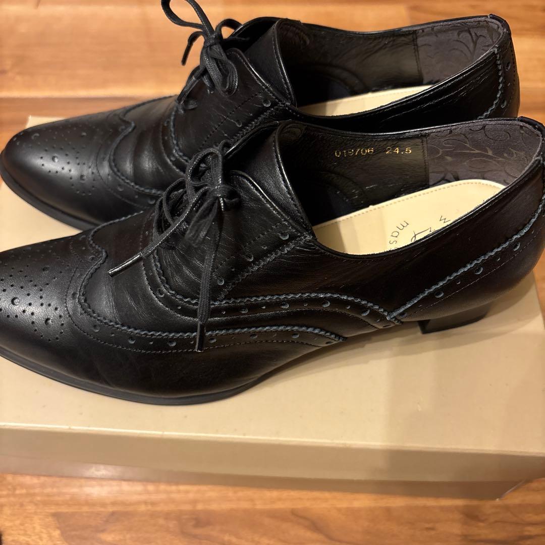 新品未使用HIMIKOレースアップブローグシューズ 24.5cm