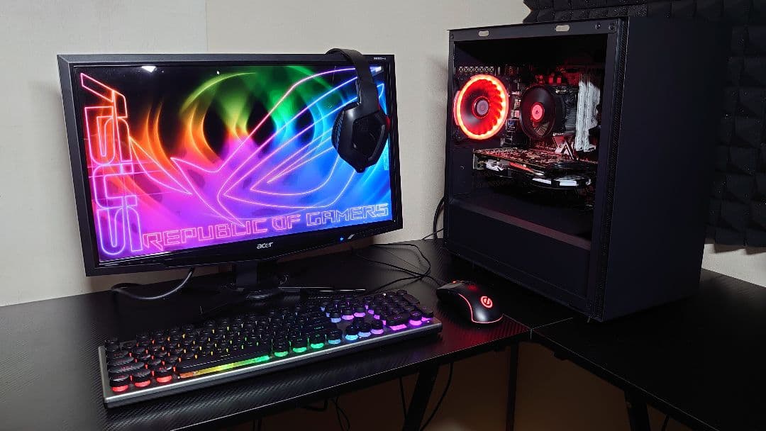 ゲーミングPCフルセット i7 7700k RX570 SSD500GB+1TB