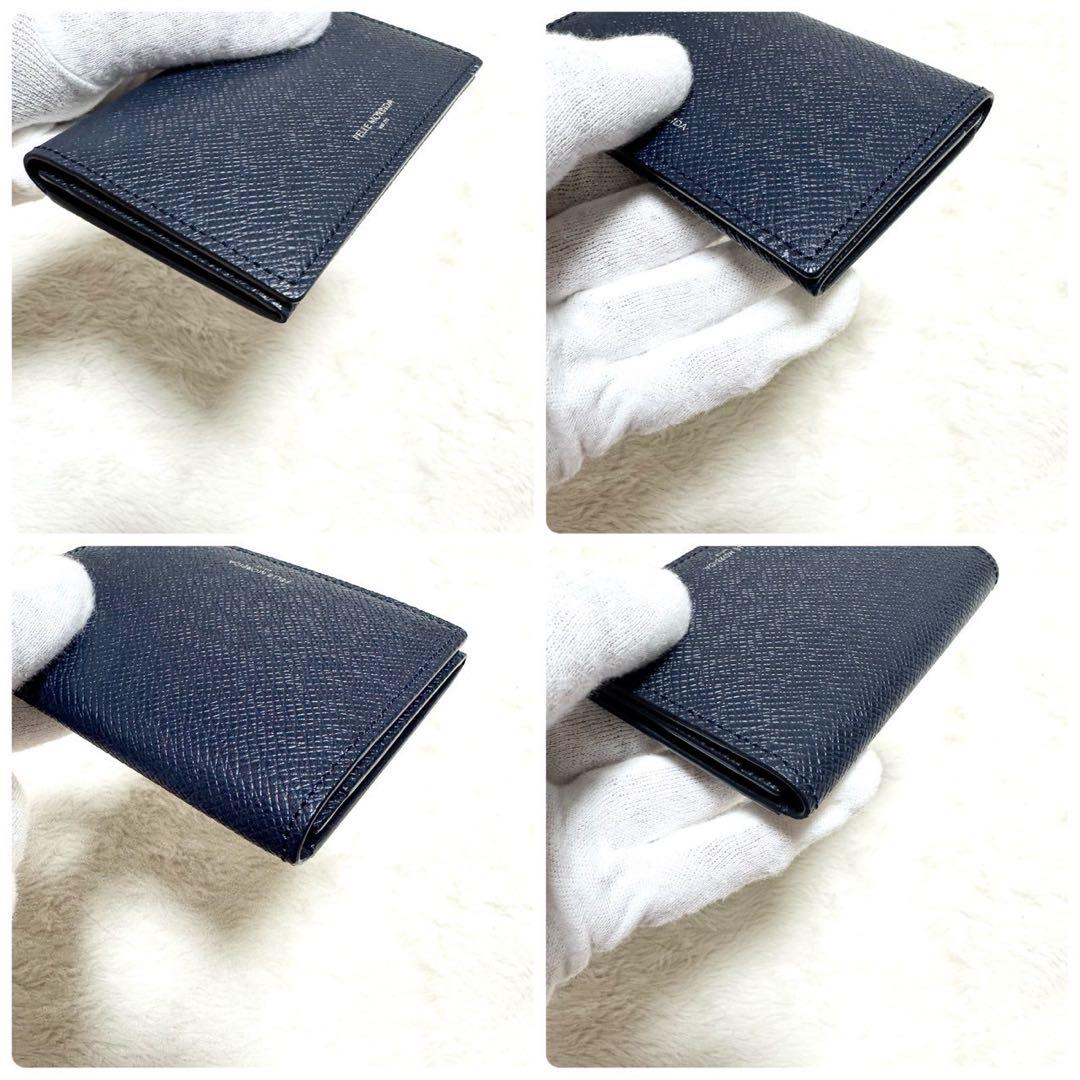 箱付 極美品✨ PELLE MORBIDA カードケース 名刺入れ ネイビー