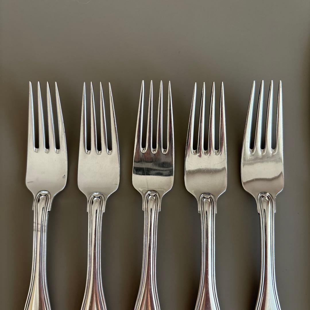 美品ジョージジェンセン★オールドデニッシュ★ディナーナイフ&フォーク★各5本