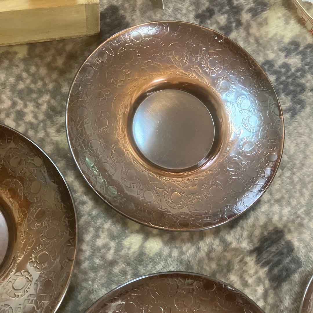 開新堂　純銅製茶托5枚セット