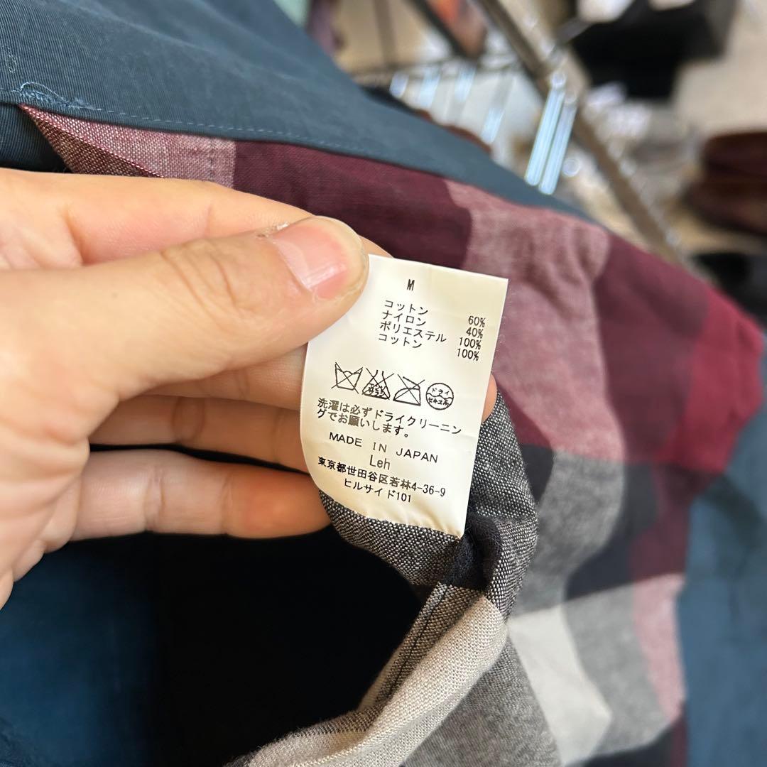 Leh ダークブルー オーバーコート Mサイズ ネイビー