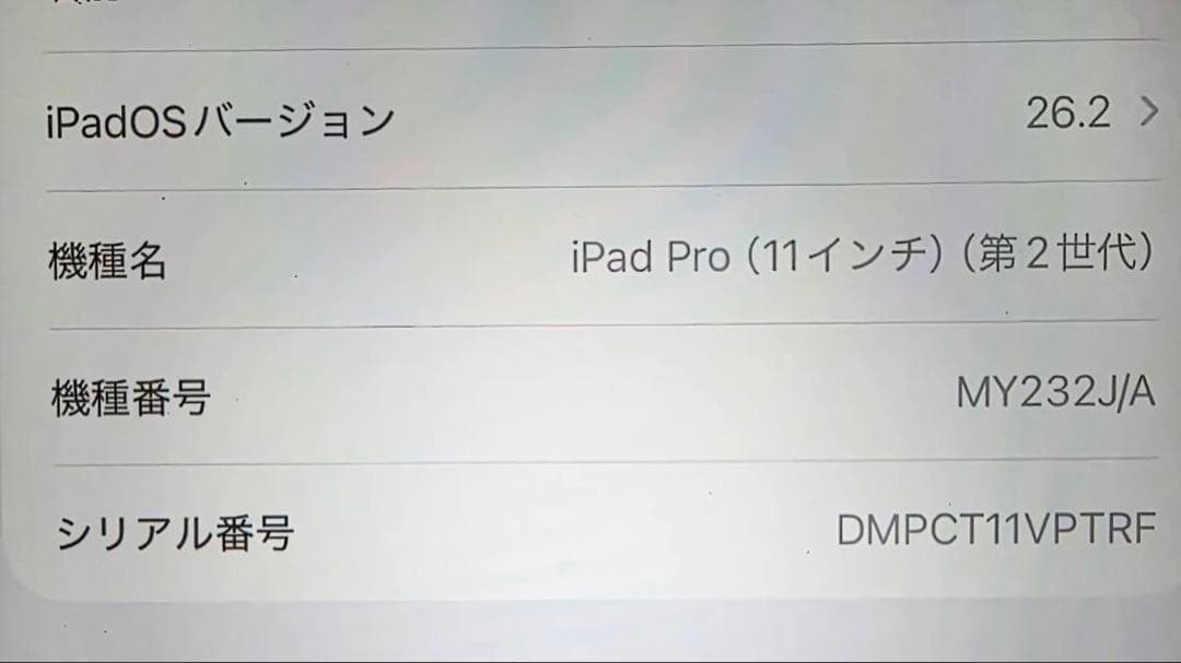 iPad Pro　第二世代　11インチ　wifiモデル