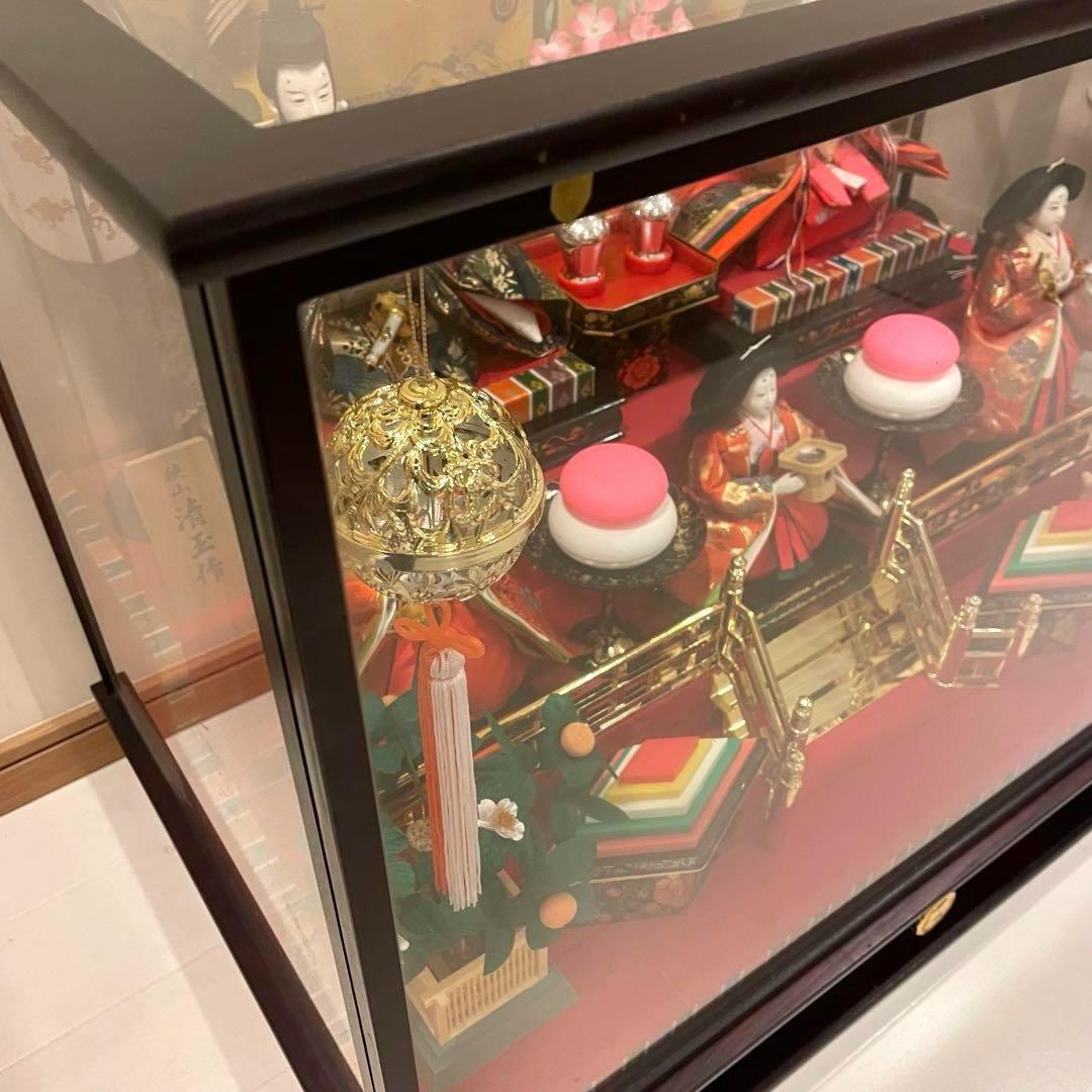 狭山清玉 雛人形 ケース 三段飾り 清玉作