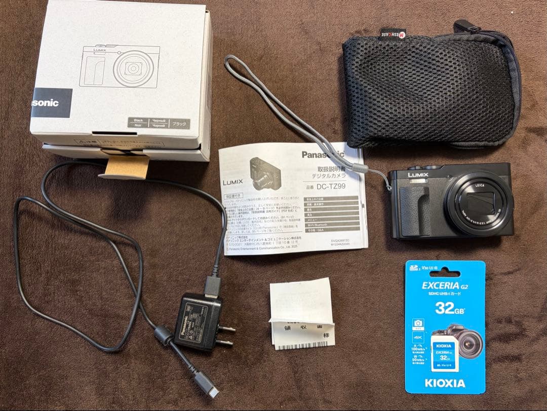 DC-TZ99本体　メモリーカード＆ケース付き
