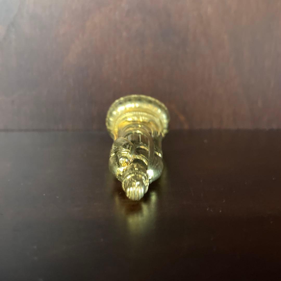 GOLD仕上げ純銀製シルバー洗観音仏像本物ミニチュアフィギュア