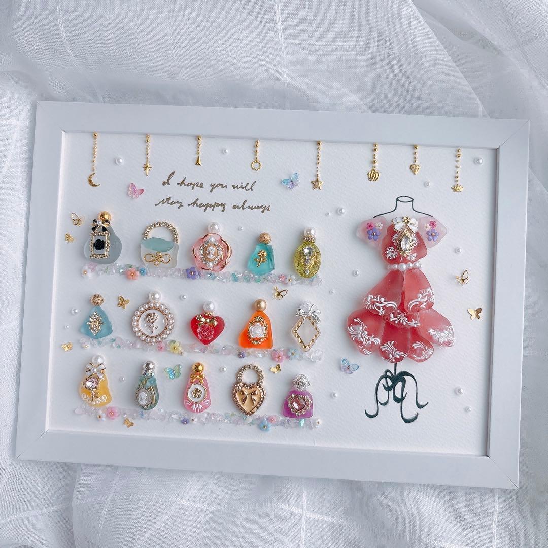 シーグラスアート　オシャレ　プリンセス　香水　化粧品　フレンチガーリー　雑貨