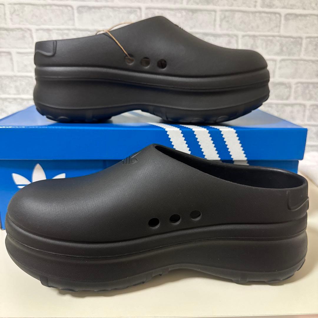 【新品】アディダス スタン スミス ミュール 厚底ブラック 23.5cm