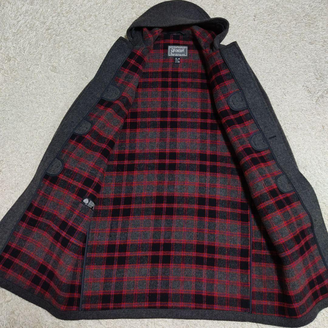 gloverall　グローバーオール　ダッフルコート　チェック　グレー　メンズ