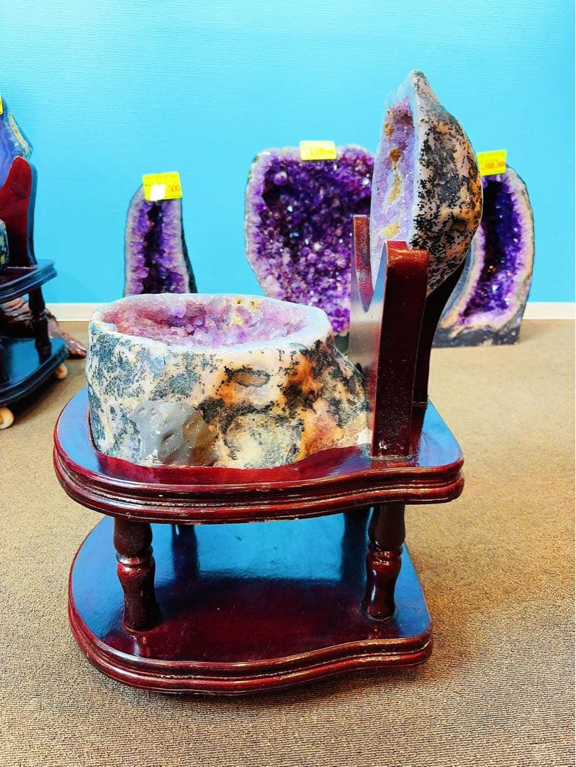 トレジャー瑪瑙 ドゥルージーアゲート 聚宝盆 浄化用　風水　財運　レア品　大型