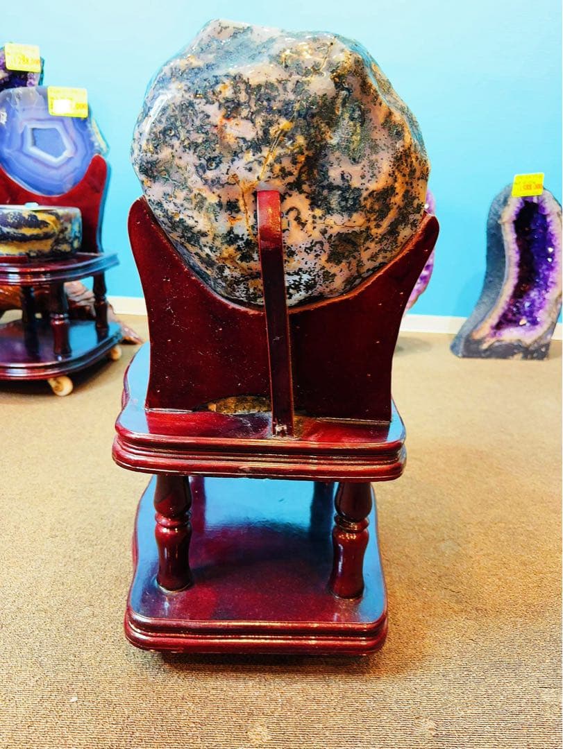 トレジャー瑪瑙 ドゥルージーアゲート 聚宝盆 浄化用　風水　財運　レア品　大型