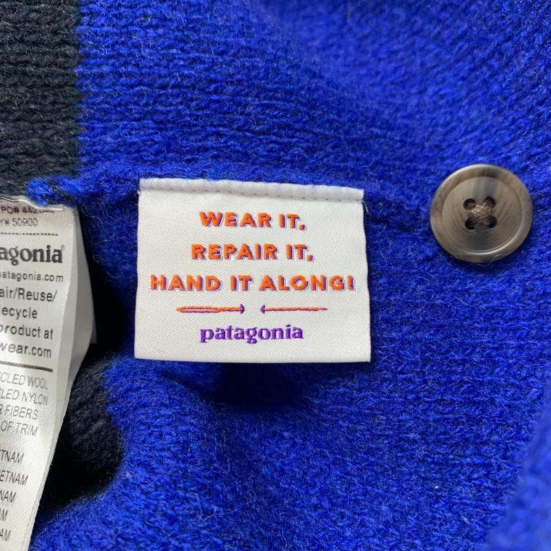 23年製 パタゴニア リサイクルウール ラグビーセーター XS 紺 50周年