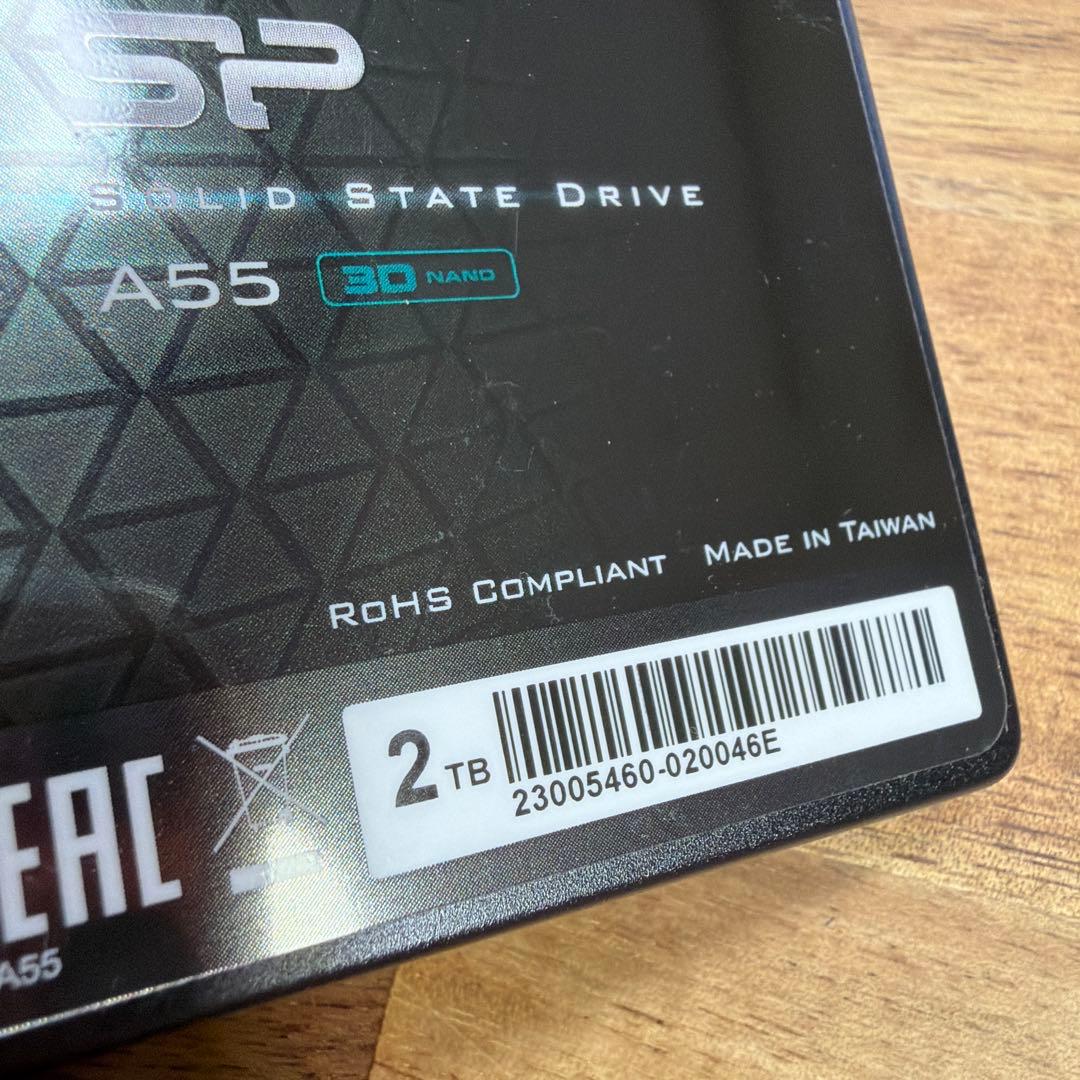 SiliconPower SSD A55 2TB SP 使用時間不明 ユーズド