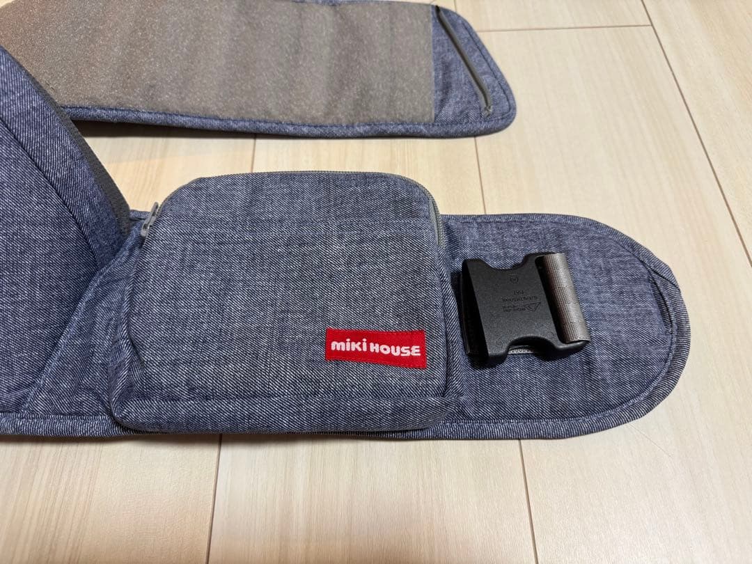 ミキハウス×ポグネー コラボ 抱っこ紐　インディゴブルー(デニム調)