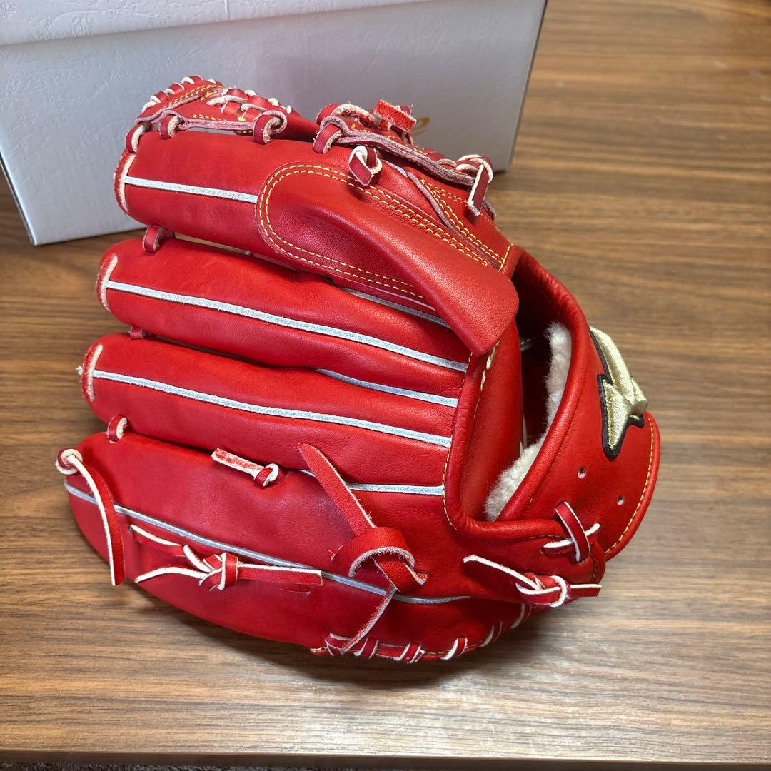 Global Elite 硬式グローブ レッド