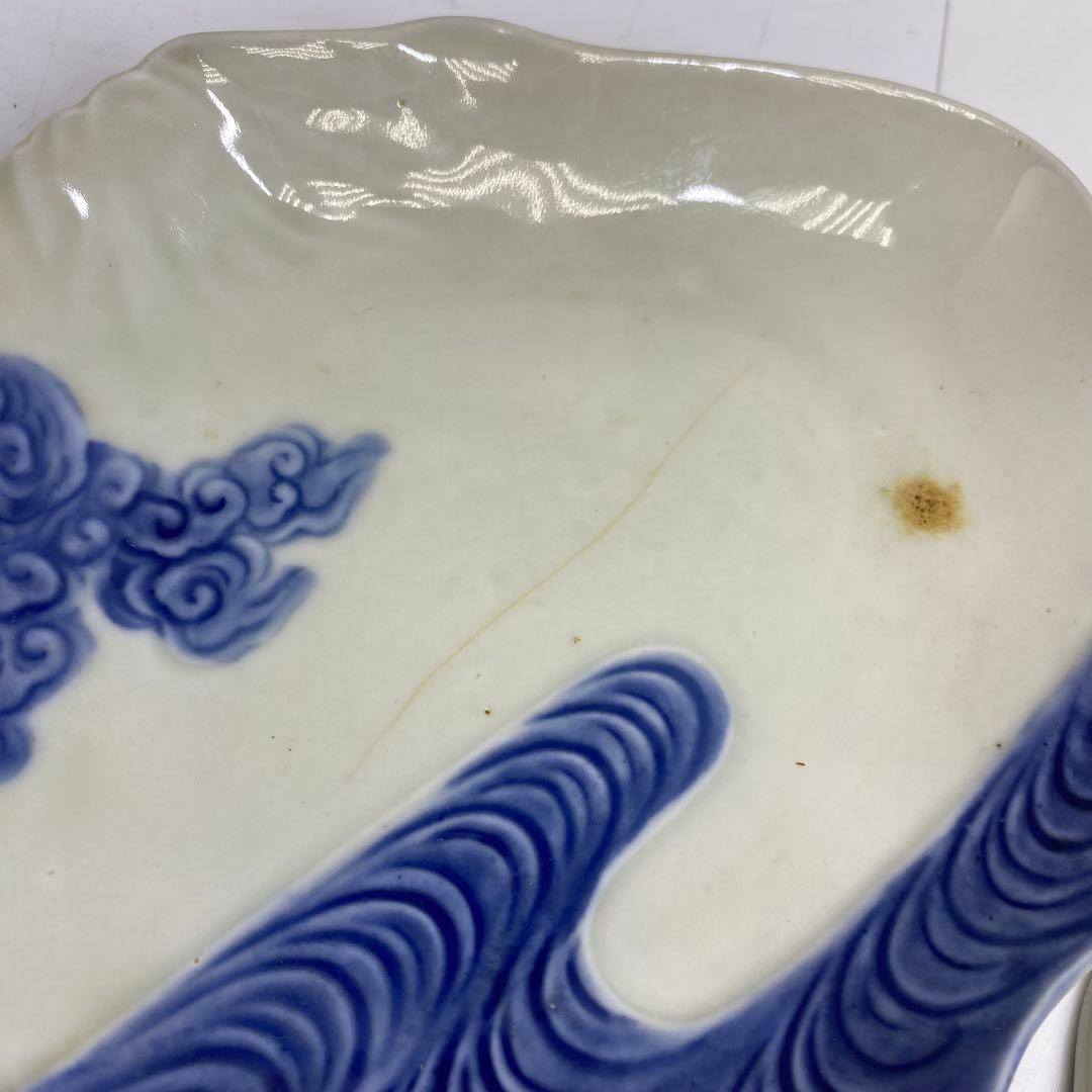 古伊万里　来付波に富士図　向付　21客　東K7-1215☆2F トヒコカ