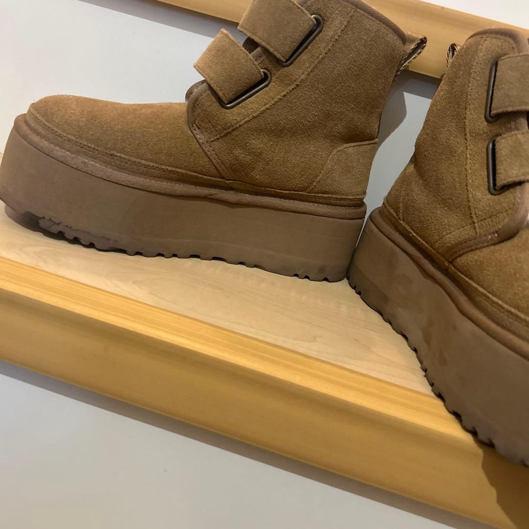 み*ゆ様 UGG 厚底 ムートンブーツ 23cm ベルクロ ボア