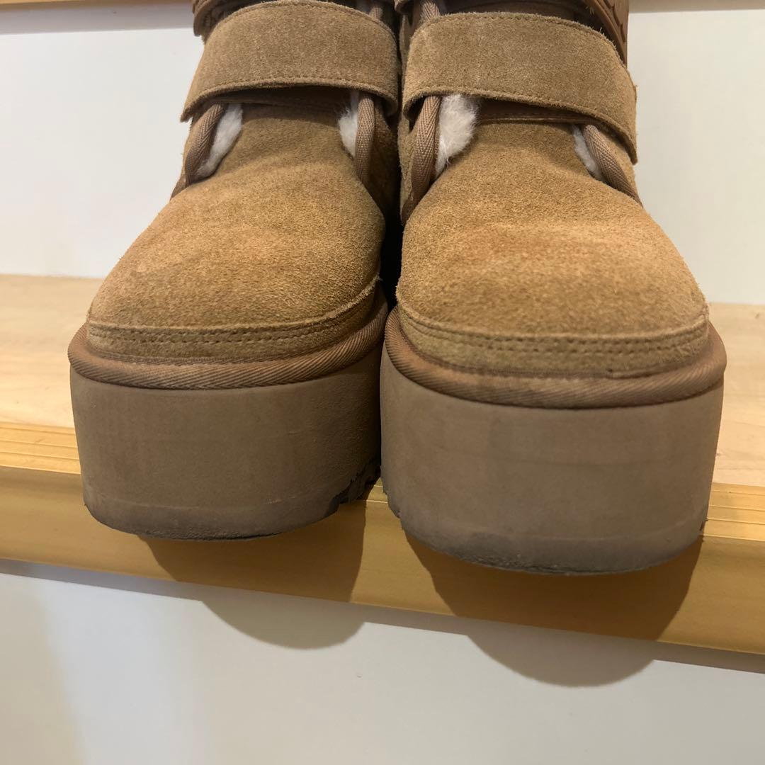 み*ゆ様 UGG 厚底 ムートンブーツ 23cm ベルクロ ボア