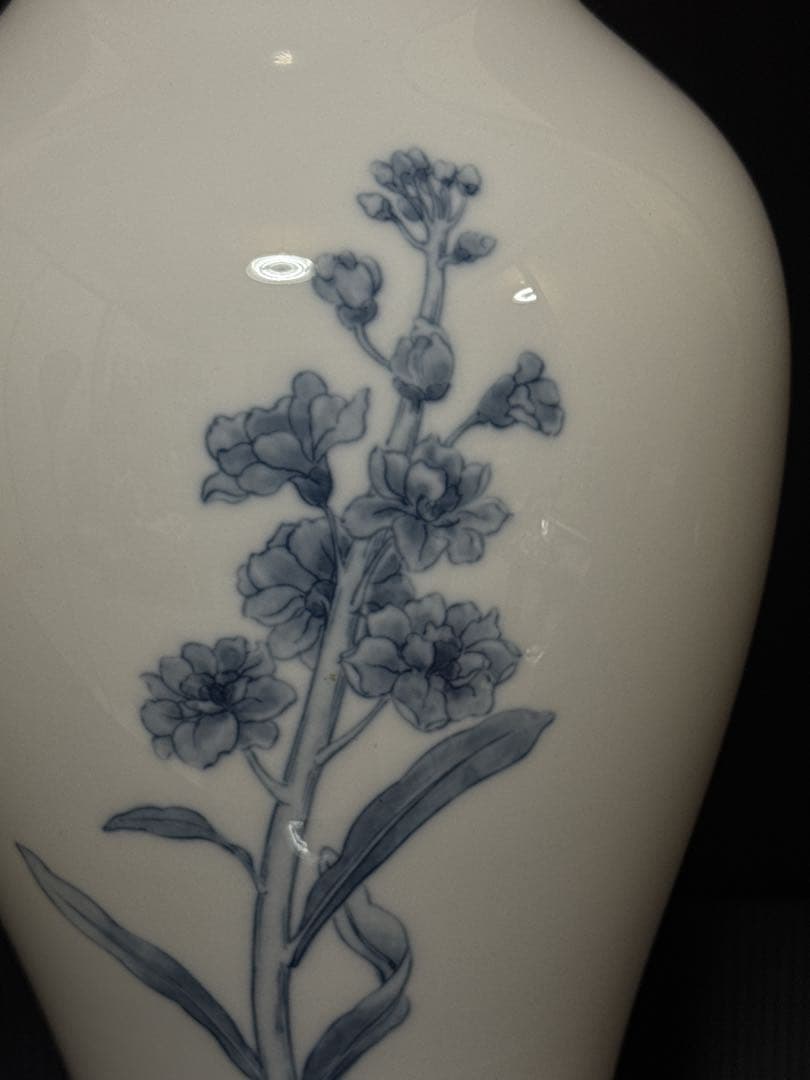 大型 大倉陶園 OKURA 彩色花図 花瓶