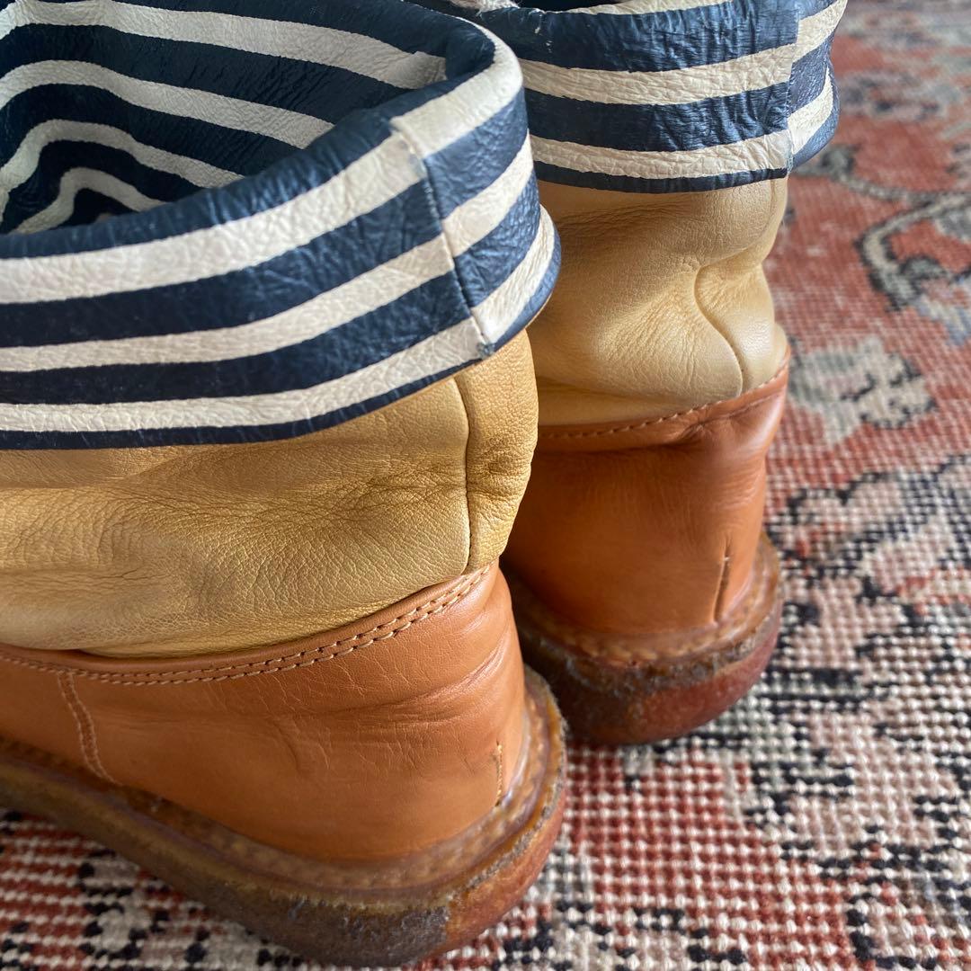 キャピタル kapital ポパイブーツ ショートブーツ　ボーダー　サイズ1